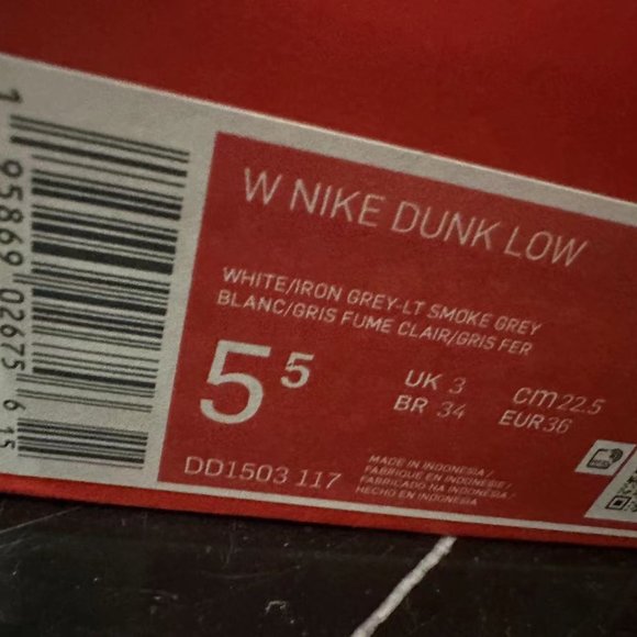 Nike Dunk Low Light Smoke Grey (Women's) - Picture 9 of 9